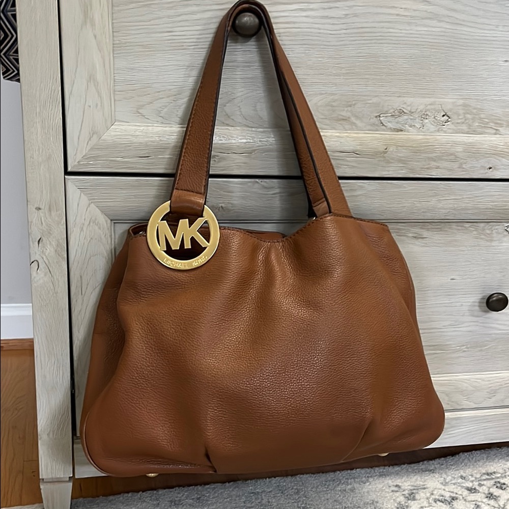Michael Kors Tan Leather Shoulder Bag